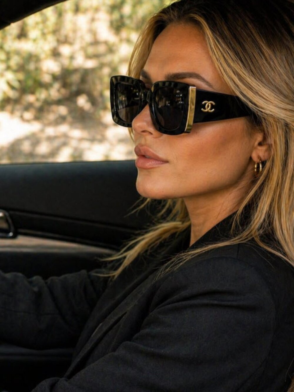 Chanel CH5435 Rectangle Sunglasses Black Frame Gray Gradient Lens - Picture 10 of 10